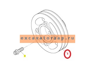 Шкив 3115A151 коленвала двигателя PERKINS