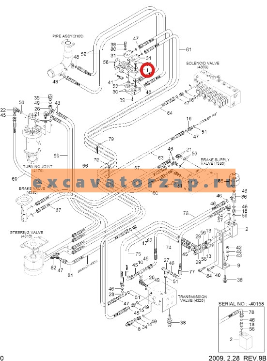 Насос трансмиссии 31Q6-30020 экскаватора HYUNDAI R200W7A, R210W-9